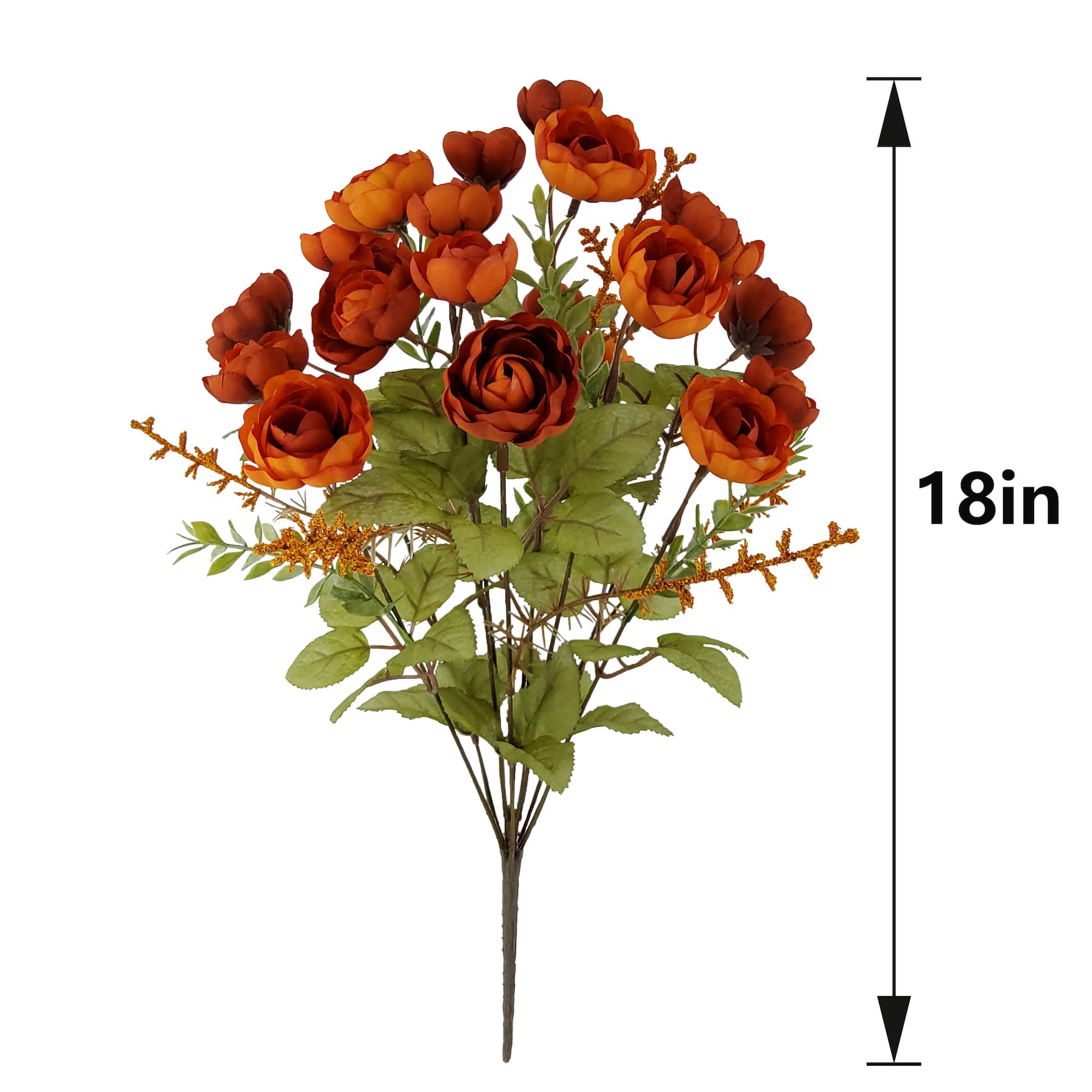 18" Orange Ranunculus Deluxe Bush by Ashland®
